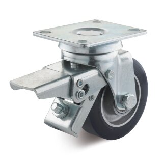 TORWEGGE-0018961 Schwerlast Elastik-Polyurethan-Lenkrolle mit Doppelstopp  L-IH-EPUA-100-K-3-DSV Ø 100mm