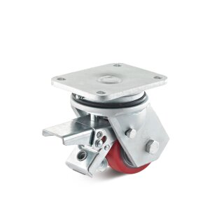 TORWEGGE-0019253 Schwerlast Elastik-Polyurethan-Lenkrolle mit Doppelstopp  L-HB-EPUG-100-K-3-DSV Ø 100mm