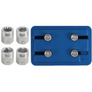 BGS technic Bremsssattel-Spezial-Einsätze | Antrieb Außensechskant SW 12 mm | 4-tlg.
