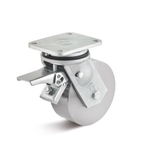 TORWEGGE-0019270 Stahl-Lenkrolle mit Doppelstopp L-HB-STS-130-K-3-DSV Ø 130mm