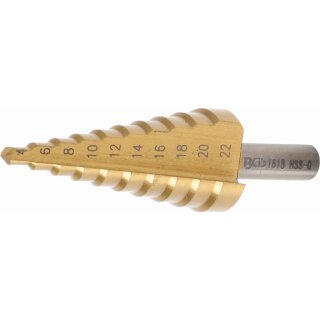 BGS technic Stufenbohrer | titannitriert | Ø 4 - 22 mm