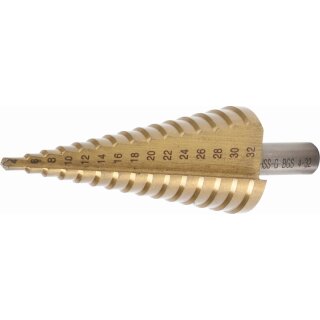 BGS technic Stufenbohrer | titannitriert | Ø 4 - 32 mm