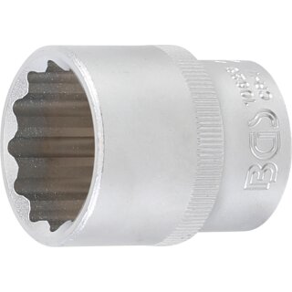 BGS technic Steckschlüssel-Einsatz Zwölfkant | Antrieb Innenvierkant 12,5 mm (1/2") | SW 26 mm