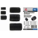 Kraftmann Madenschrauben-Sortiment | 91-tlg.