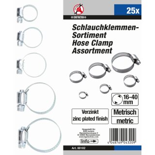 Kraftmann Schlauchklemmen-Sortiment | 25-tlg.