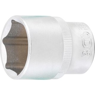 BGS technic Steckschlüssel-Einsatz Sechskant | Antrieb Innenvierkant 12,5 mm (1/2") | SW 1.1/16"