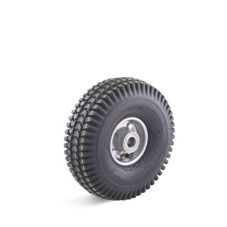 Produktbild von Luftrad 400x100 Mm Mit Rollenlager Und Stahlblechfelge – Rillenprofil, Achse 25 Mm, Tragkraft 136 Kg