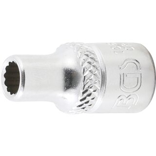 BGS technic Steckschlüssel-Einsatz Zwölfkant | Antrieb Innenvierkant 6,3 mm (1/4") | SW 3/16"