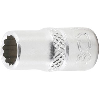 BGS technic Steckschlüssel-Einsatz Zwölfkant | Antrieb Innenvierkant 6,3 mm (1/4") | SW 9/32"