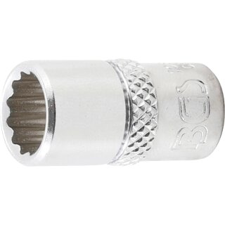 BGS technic Steckschlüssel-Einsatz Zwölfkant | Antrieb Innenvierkant 6,3 mm (1/4") | SW 11/32"