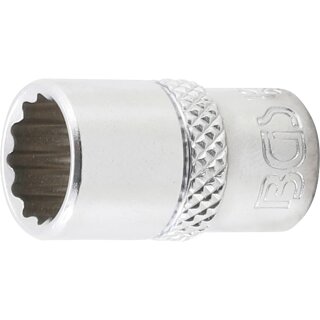 BGS technic Steckschlüssel-Einsatz Zwölfkant | Antrieb Innenvierkant 6,3 mm (1/4") | SW 3/8"