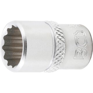 BGS technic Steckschlüssel-Einsatz Zwölfkant | Antrieb Innenvierkant 6,3 mm (1/4") | SW 7/16"