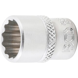 BGS technic Steckschlüssel-Einsatz Zwölfkant | Antrieb Innenvierkant 6,3 mm (1/4") | SW 1/2"