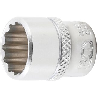 BGS technic Steckschlüssel-Einsatz Zwölfkant | Antrieb Innenvierkant 6,3 mm (1/4") | SW 9/16"