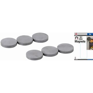 Kraftmann Magnet-Satz | Keramik | Ø 25 mm | 6-tlg.