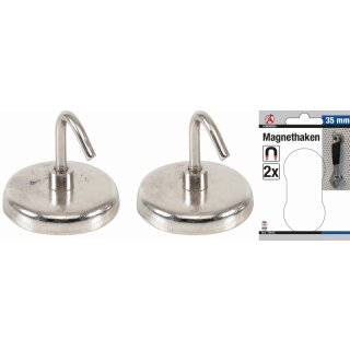 Kraftmann Magnet-Haken | rund | Ø 34 mm | 2-tlg.