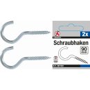 Kraftmann Schraubhaken | 90 mm | 2-tlg.