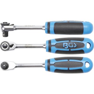 BGS technic Umschaltknarre | feinverzahnt | Abtrieb Außenvierkant 6,3 mm (1/4")