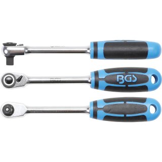 BGS technic Umschaltknarre | feinverzahnt | Abtrieb Außenvierkant 10 mm (3/8")
