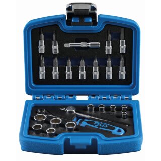 BGS technic Steckschlüssel-Satz | Antrieb 6,3 mm (1/4") | 24-tlg.