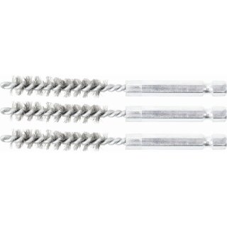 BGS technic Stahlbürste | 9 mm | Antrieb Außensechskant 6,3 mm (1/4") | 3-tlg.