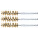 BGS technic Messingbürste | 14 mm | Antrieb Außensechskant 6,3 mm (1/4") | 3-tlg.