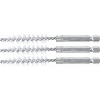 BGS technic Nylonbürste | 10 mm | Antrieb Außensechskant 6,3 mm (1/4") | 3-tlg.