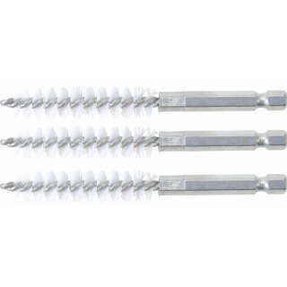 BGS technic Nylonbürste | 11 mm | Antrieb Außensechskant 6,3 mm (1/4") | 3-tlg.