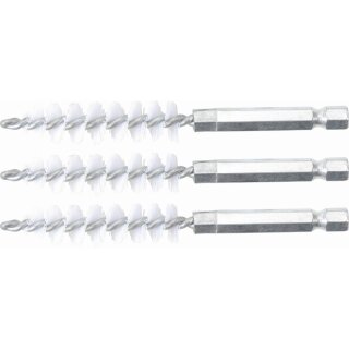 BGS technic Nylonbürste | 12 mm | Antrieb Außensechskant 6,3 mm (1/4") | 3-tlg.