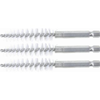 BGS technic Nylonbürste | 13 mm | Antrieb Außensechskant 6,3 mm (1/4") | 3-tlg.