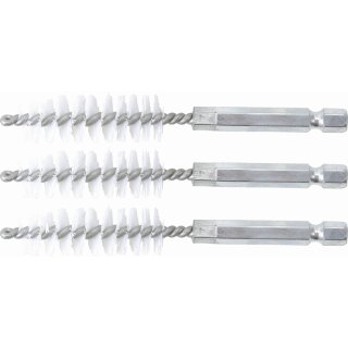 BGS technic Nylonbürste | 14 mm | Antrieb Außensechskant 6,3 mm (1/4") | 3-tlg.
