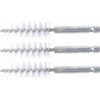 BGS technic Nylonbürste | 16 mm | Antrieb Außensechskant 6,3 mm (1/4") | 3-tlg.