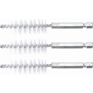 BGS technic Nylonbürste | 17 mm | Antrieb Außensechskant 6,3 mm (1/4") | 3-tlg.