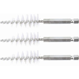 BGS technic Nylonbürste | 18 mm | Antrieb Außensechskant 6,3 mm (1/4") | 3-tlg.