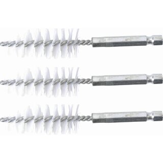BGS technic Nylonbürste | 19 mm | Antrieb Außensechskant 6,3 mm (1/4") | 3-tlg.