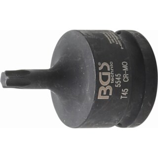 BGS technic Kraft-Bit-Einsatz | Antrieb Innenvierkant 20 mm (3/4") | T-Profil (für Torx) T45