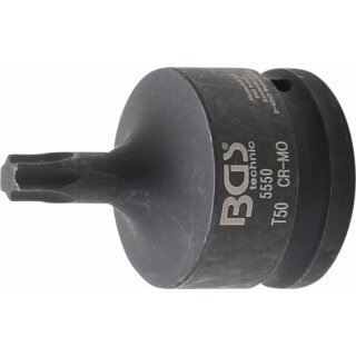 BGS technic Kraft-Bit-Einsatz | Antrieb Innenvierkant 20 mm (3/4") | T-Profil (für Torx) T50