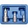 BGS technic Verlängerungs-Satz mit Magnethalter | 6,3 mm (1/4") / 10 mm (3/8") / 12,5 mm (1/2") | 3-tlg.