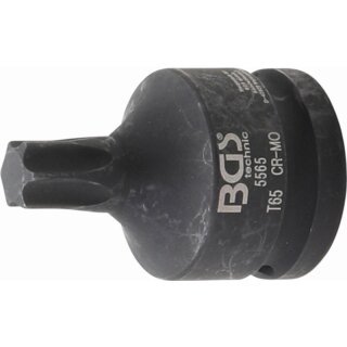 BGS technic Kraft-Bit-Einsatz | Antrieb Innenvierkant 20 mm (3/4") | T-Profil (für Torx) T65