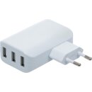 BGS technic Universal USB-Ladegerät | 3 USB-Ports | max 3.4 A total max. 2.4 A / USB | 110 - 240 V
