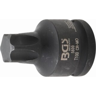 BGS technic Kraft-Bit-Einsatz | Antrieb Innenvierkant 20 mm (3/4") | T-Profil (für Torx) T100