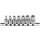 BGS technic Steckschlüssel-Einsatz-Satz E-Profil | Antrieb Innenvierkant 6,3 mm (1/4") | SW E4 - E11 | 7-tlg.