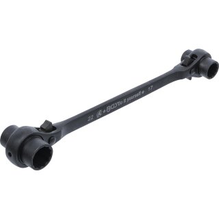 BGS Do it yourself Gerüstbauer-Knarre | 4-in-1 | SW 14 - 17 - 19 - 22 mm