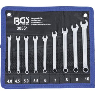 BGS technic Maul-Ringschlüssel-Satz | SW 4- 10 mm | 9-tlg.