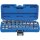 BGS technic Steckschlüssel-Einsatz-Satz E-Profil | Antrieb Innenvierkant 6,3 mm 1/4" / 12,5 mm (1/2") | SW E4 - E24 | 28-tlg.