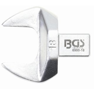BGS technic Einsteck-Maulschlüssel | 18 mm | Aufnahme 9 x 12 mm