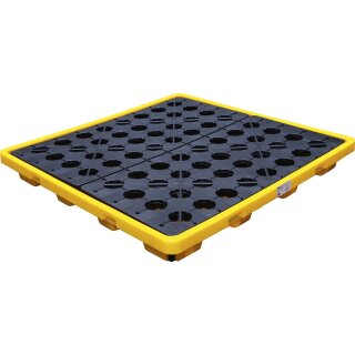 BGS technic Öl-Auffangwanne | mit Gitterrost | für 4 x 200 l Fässer