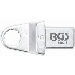 BGS technic Einsteck-Ringschlüssel | 8 mm | Aufnahme 9 x 12 mm