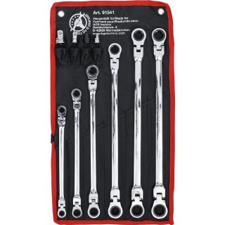 BGS Do it yourself Doppel-Ratschen-Gelenkschlüssel-Satz | SW 8 - 19 mm | 10-tlg.