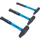 BGS technic Schlosserhammer-Satz | Fiberglasstiel | DIN 1041 | 300 / 500 / 800 g | 3-tlg.